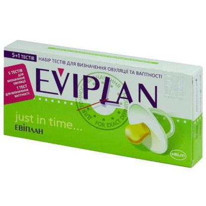 Світлина Евіплан набір тестів для визначення овуляції і вагітності Евіплан (Eviplan) №5+1